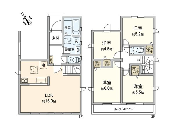 さいたま市中央区上峰3丁目 1号棟 間取図(平面図) さいたま市中央区上峰3丁目 1号棟 間取図(平面図)