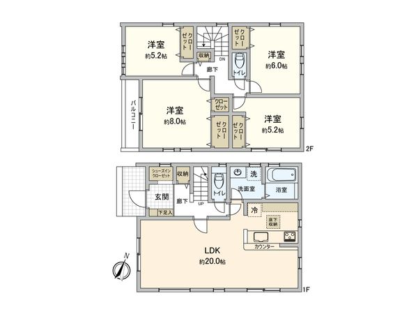 さいたま市中央区桜丘2丁目 間取図(平面図) さいたま市中央区桜丘2丁目 間取図(平面図)