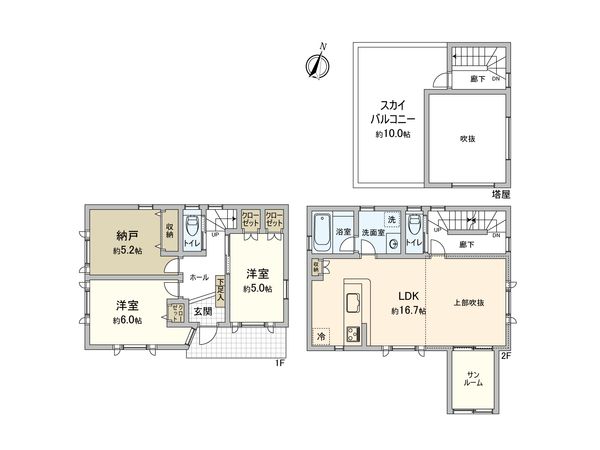 さいたま市中央区本町東2丁目 間取図(平面図) さいたま市中央区本町東2丁目 間取図(平面図)