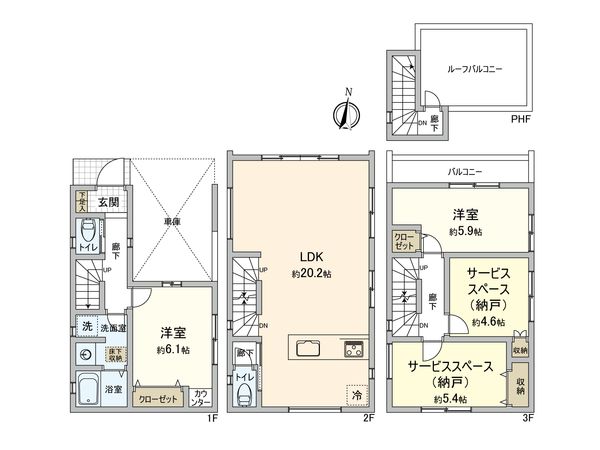 さいたま市浦和区上木崎7丁目 2号棟 間取図(平面図) さいたま市浦和区上木崎7丁目 2号棟 間取図(平面図)