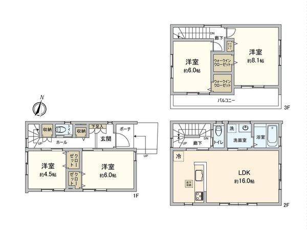 さいたま市桜区下大久保 間取図(平面図) さいたま市桜区下大久保 間取図(平面図)