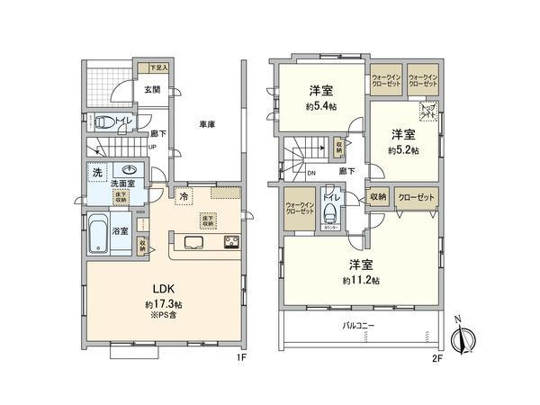 さいたま市桜区大字白鍬 10号棟 間取図(平面図) さいたま市桜区大字白鍬 10号棟 間取図(平面図)