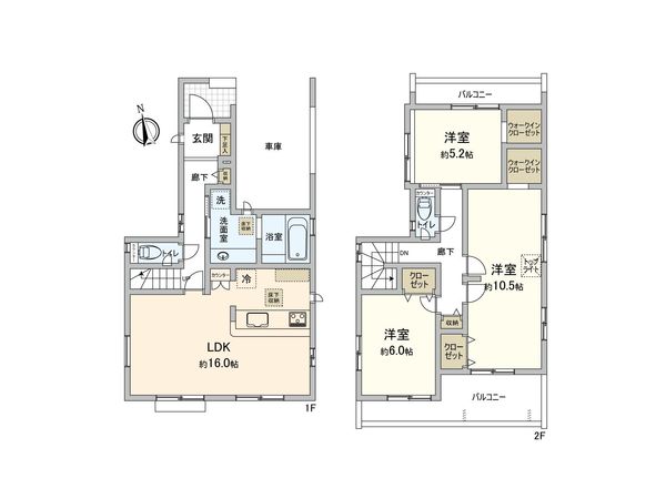 さいたま市桜区大字白鍬 4号棟 間取図(平面図) さいたま市桜区大字白鍬 4号棟 間取図(平面図)