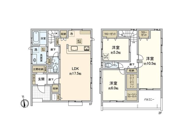 さいたま市桜区大字白鍬 3号棟 間取図(平面図) さいたま市桜区大字白鍬 3号棟 間取図(平面図)
