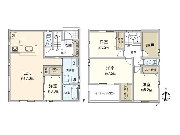 さいたま市桜区大字塚本 3号棟 間取図(平面図)