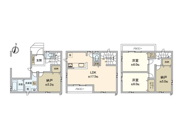 さいたま市中央区新中里4丁目 I号棟 間取図(平面図) さいたま市中央区新中里4丁目 I号棟 間取図(平面図)