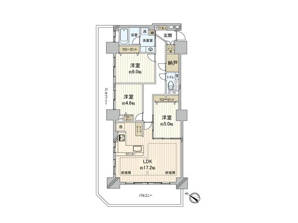 パークシティ大宮 セントラルタワー 間取図(平面図) パークシティ大宮 セントラルタワー 間取図(平面図)