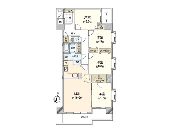 サーパス浦和 間取図(平面図)