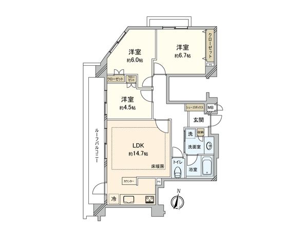 コルサムSI与野 間取図(平面図) 間取図(平面図)