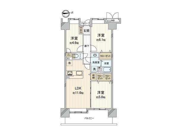 パークスクエア浦和 間取図(平面図) 間取図(平面図)