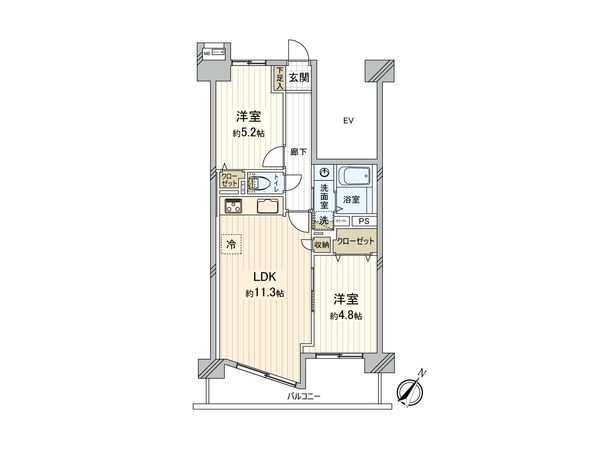 コスモ与野ステーションビュー 間取図(平面図)