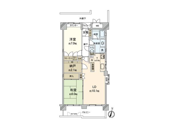 与野パーク・ホームズ 間取図(平面図)