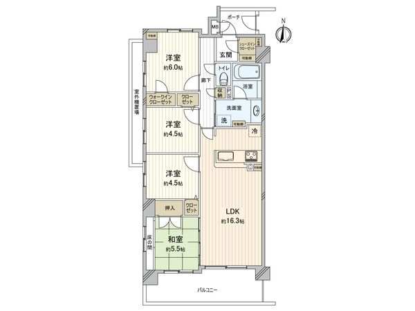 サンクレイドル南与野 間取図(平面図) サンクレイドル南与野 間取図(平面図)