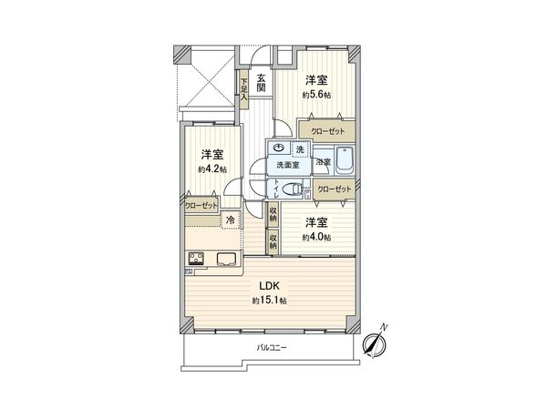 コスモ南与野 間取図(平面図) コスモ南与野 間取図(平面図)