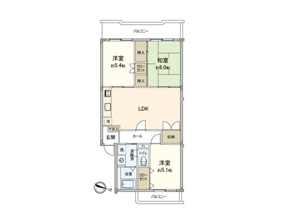 東大宮ローヤルコーポ 間取図(平面図)