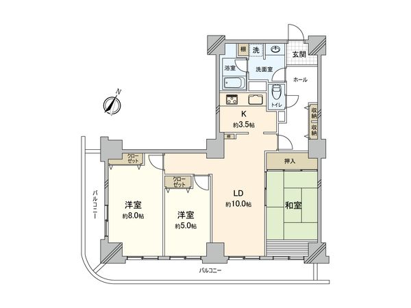アルーサ北与野ノースピア上落合 2号棟 間取図(平面図)