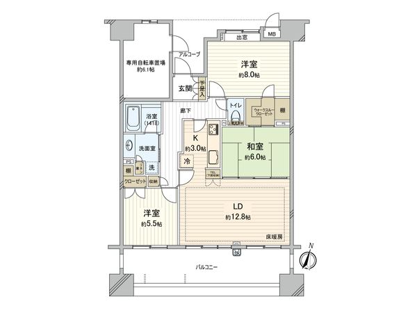 コンフォールスクエアさいたま新都心 間取図(平面図)