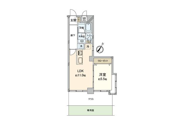 ライオンズマンション与野本町第5 間取図(平面図)