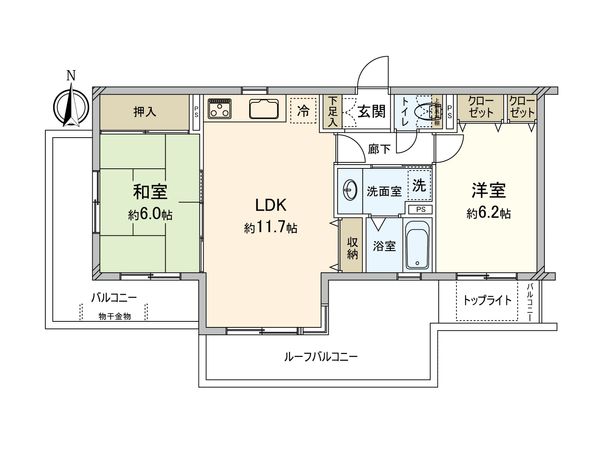 コスモ浦和フェアステージ 間取図(平面図) コスモ浦和フェアステージ 間取図(平面図)