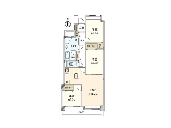 コープ野村クローバー・シティ与野 4番館 間取図(平面図) 間取図(平面図)