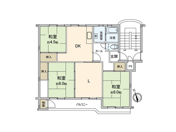 下木崎団地第3 8号棟 間取図(平面図) 間取図(平面図)