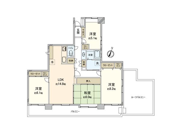 コープ野村ツインエル与野 2号棟 間取図(平面図) 間取図(平面図)