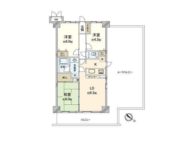 パルコート浦和 間取図(平面図) 間取図(平面図)
