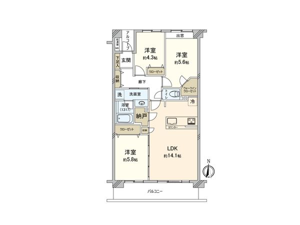 与野南パーク・ホームズ 間取図(平面図) 間取図(平面図)