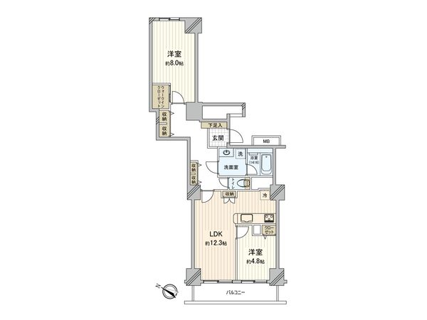 アルーサ北与野ノースピア上落合 2号棟 間取図(平面図)