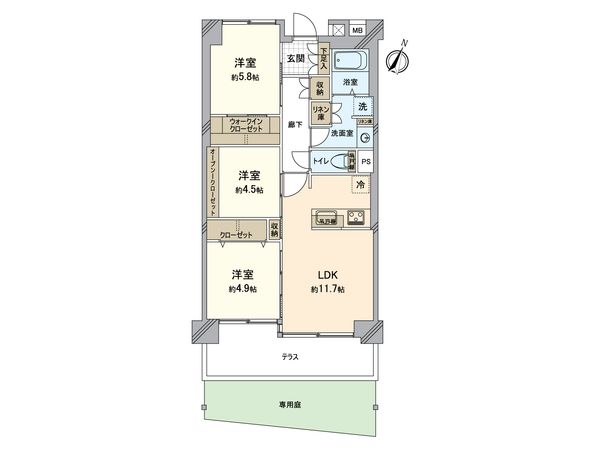根岸森林公園ハイツ 間取図(平面図)