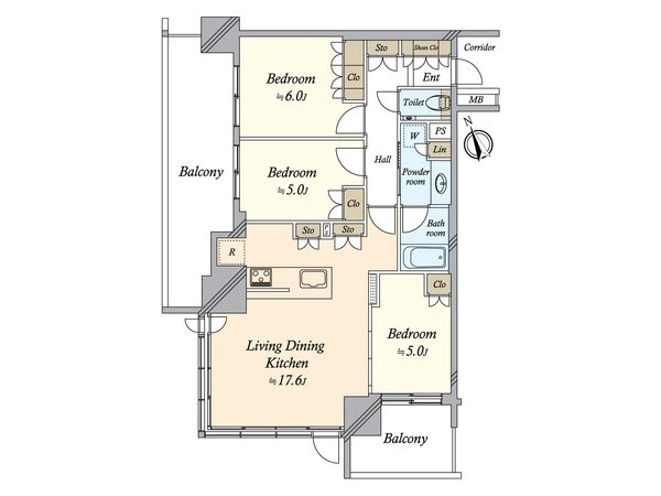 リビオタワー羽沢横浜国大 間取図(平面図) リビオタワー羽沢横浜国大 間取図(平面図)