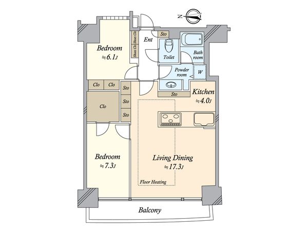 M.M.TOWERS FORESIS R棟 間取図(平面図) 間取図(平面図)