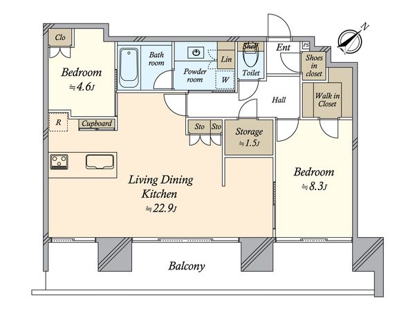 Brillia Grandeみなとみらい パークフロントタワー 間取図(平面図)