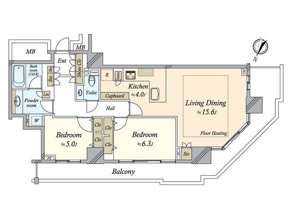 ザ・ヨコハマタワーズ タワーイースト 間取図(平面図) 間取図(平面図)