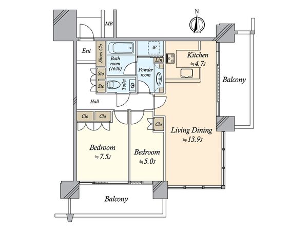 M.M.TOWERS the South 間取図(平面図) 間取図(平面図)