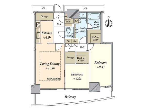 M.M.TOWERS FORESIS R棟 間取図(平面図)