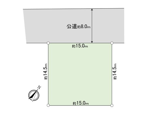 牛久市上柏田1丁目 土地 区画図