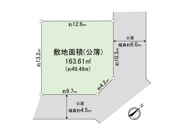 牛久市神谷一丁目 土地 区画図 区画図
