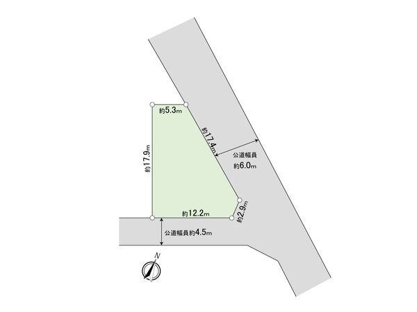 牛久市小坂町 土地 間取図(平面図)