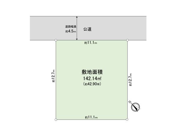 牛久市神谷2丁目 土地 区画図 区画図