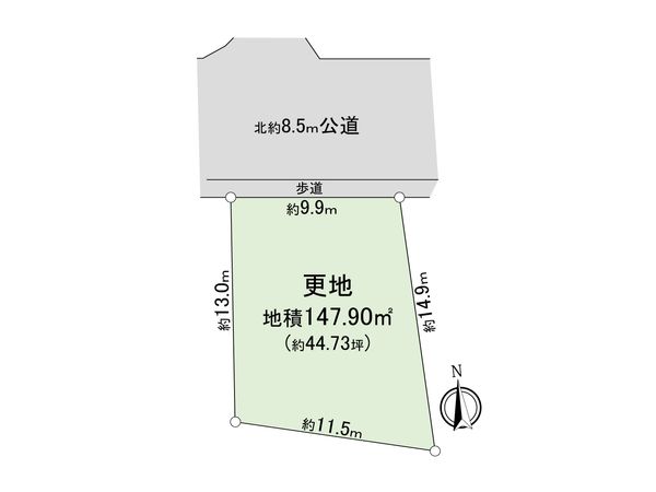 牛久市田宮町 土地 区画図 牛久市田宮町 土地 区画図