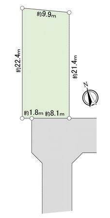 牛久市田宮町 土地 区画図 牛久市田宮町 土地 区画図