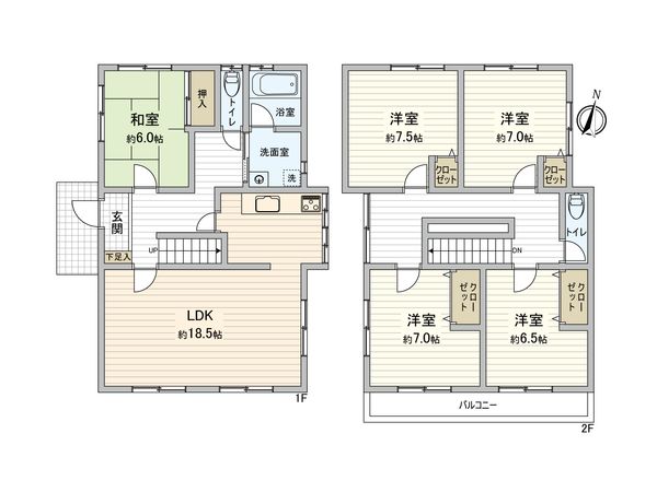 つくば市宝陽台 戸建 間取図(平面図)