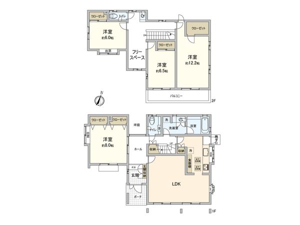 つくば市二の宮4丁目 戸建 間取図(平面図) つくば市二の宮4丁目 戸建 間取図(平面図)