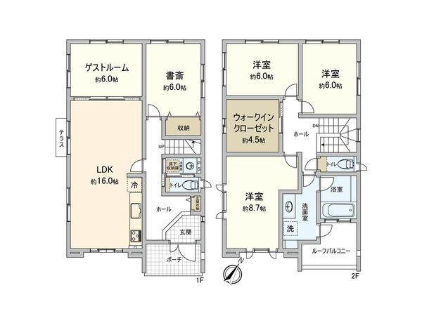 つくばみらい市紫峰ヶ丘1丁目 戸建 間取図(平面図)
