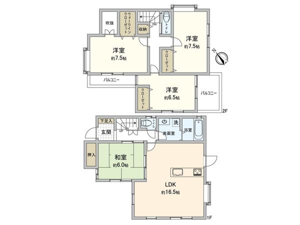 牛久市牛久町 戸建 間取図(平面図)