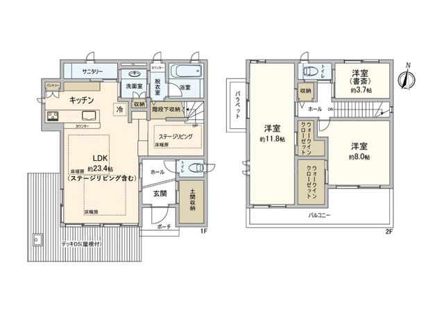 つくば市春日2丁目 戸建 間取図(平面図)