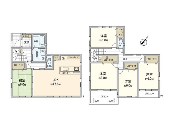 つくば市みどりの南 戸建 間取図(平面図)