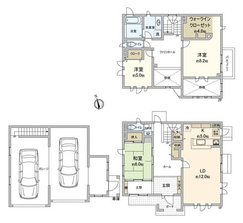 つくば市豊里の杜2丁目 戸建 間取図(平面図) つくば市豊里の杜2丁目 戸建 間取図(平面図)