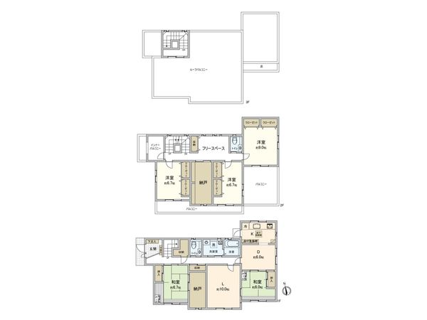 つくば市二の宮1丁目 戸建 間取図(平面図) つくば市二の宮1丁目 戸建 間取図(平面図)